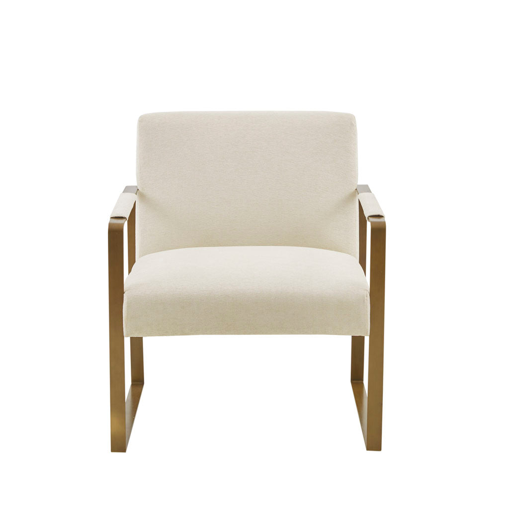 Accent Chair Cream Polyester