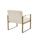 Accent Chair Cream Polyester