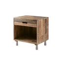 Solid Wood Nightstand Natural Wood