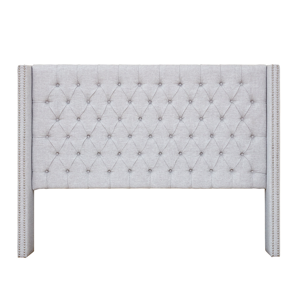 Upholstery Headboard Grey Polyester