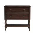 2 Drawer Accent Chest Morocco Brown Wood