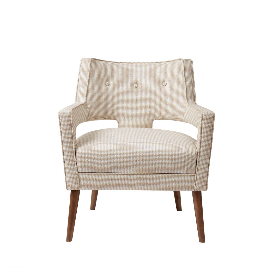 Accent Chair Cream Polyester