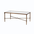 Rectangle Coffee Table Bronze Metal