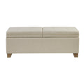 Soft Close Storage Bench Natural Polyester