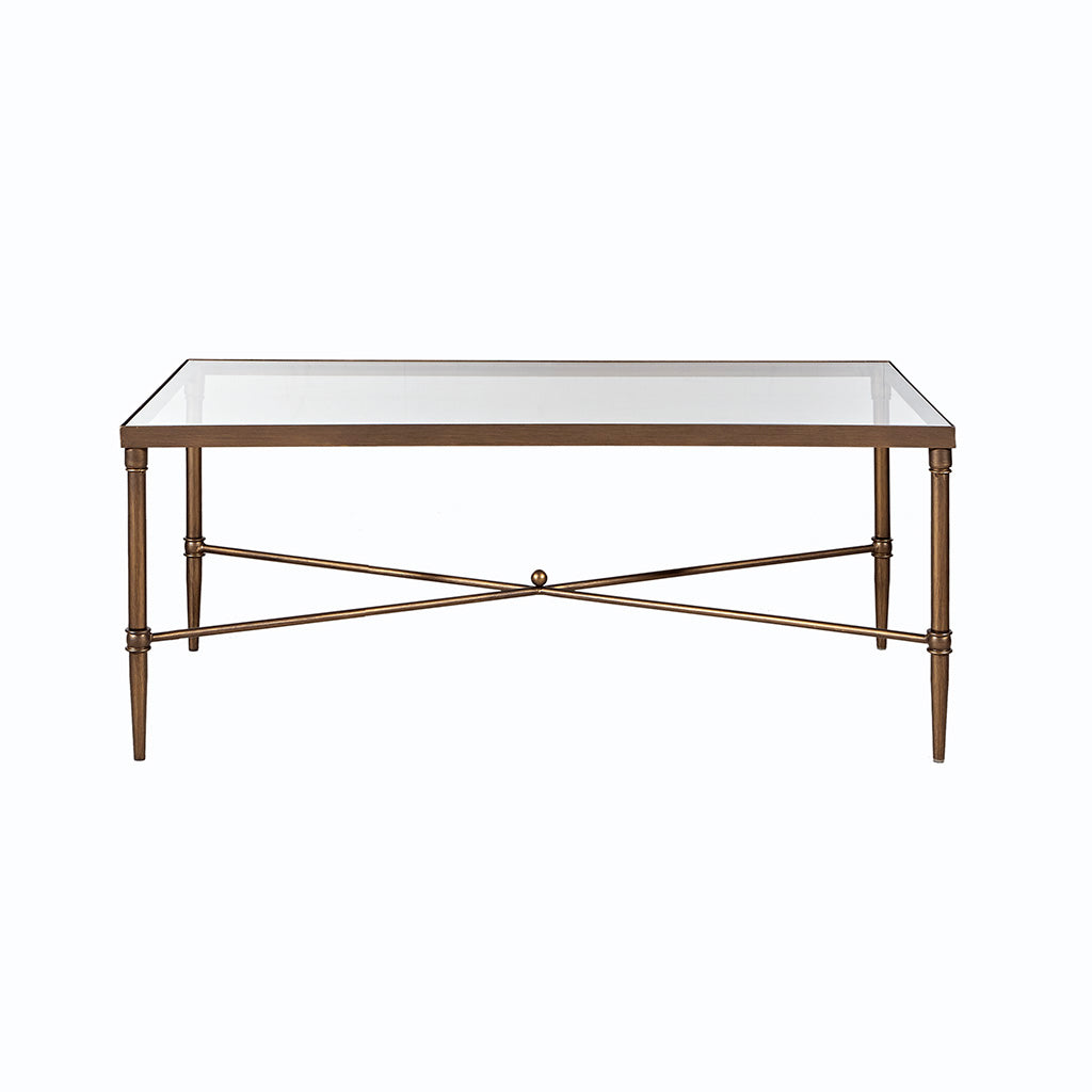 Rectangle Coffee Table Bronze Metal