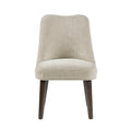 Dining Chair Set Of 2 Beige Polyester
