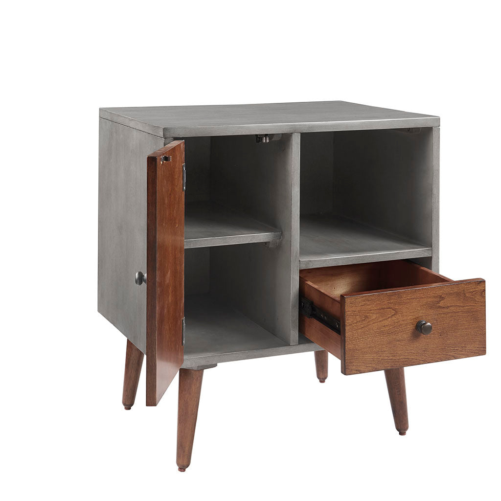 Stinson Storage Nightstand Grey Wood