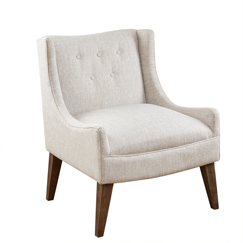 Accent Chair Cream Polyester