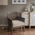 Cane Armchair Tan Espresso Polyester