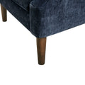 Button Tufted Accent Chair Navy Polyester