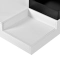 Modern Minimalist Design 31.5*31.5In Square Coffee Table With Detachable Tray And Plug In 16 Color Led Strip Lights Remote Control For Living Room White Particle Board