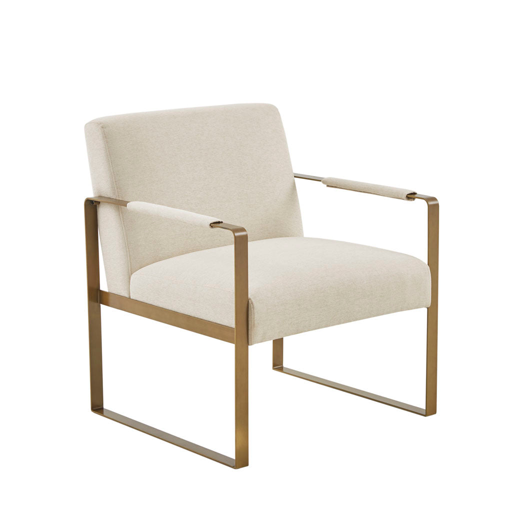 Accent Chair Cream Polyester