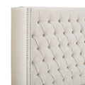 Upholstery Headboard Cream Polyester