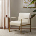 Accent Chair Cream Polyester