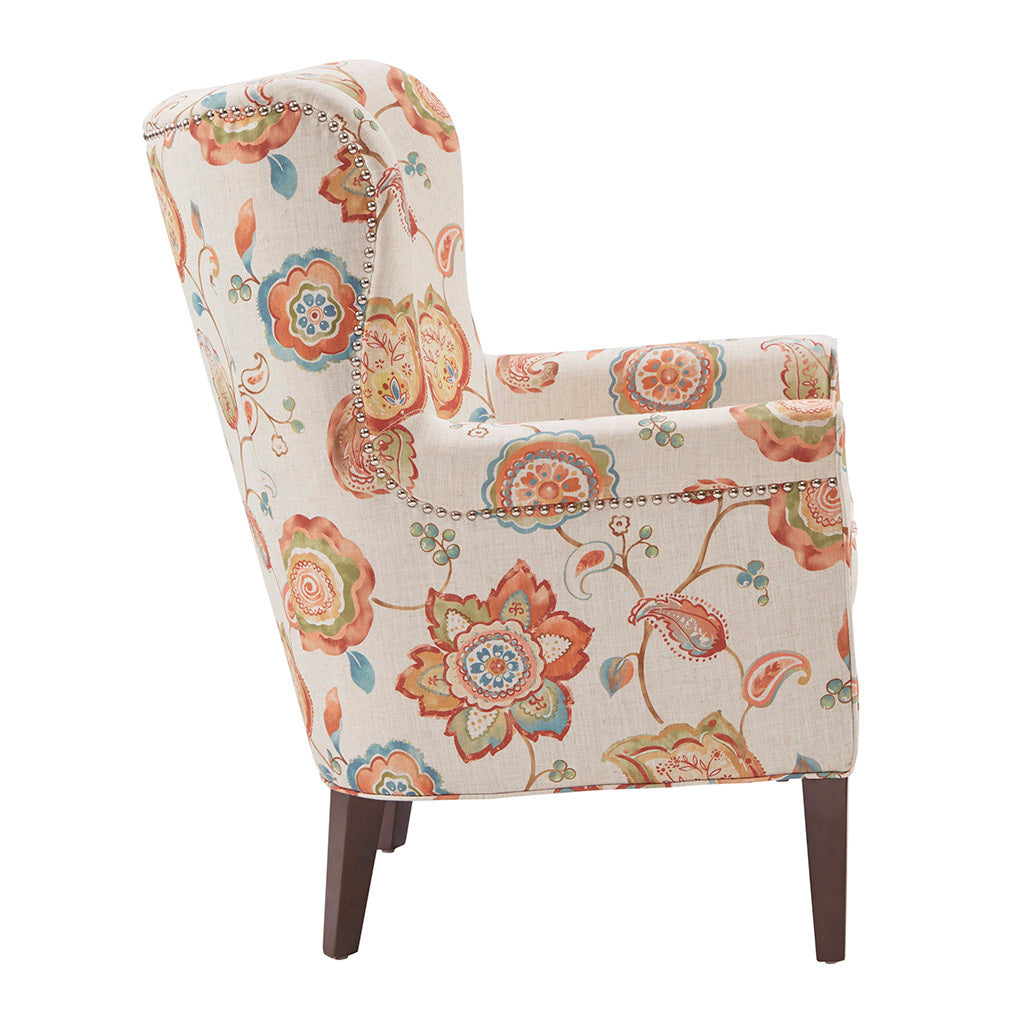 Colette Accent Chair Multicolor Solid Wood
