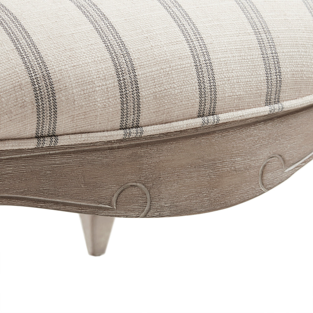 Camel Back Exposed Wood Chair Natural Polyester