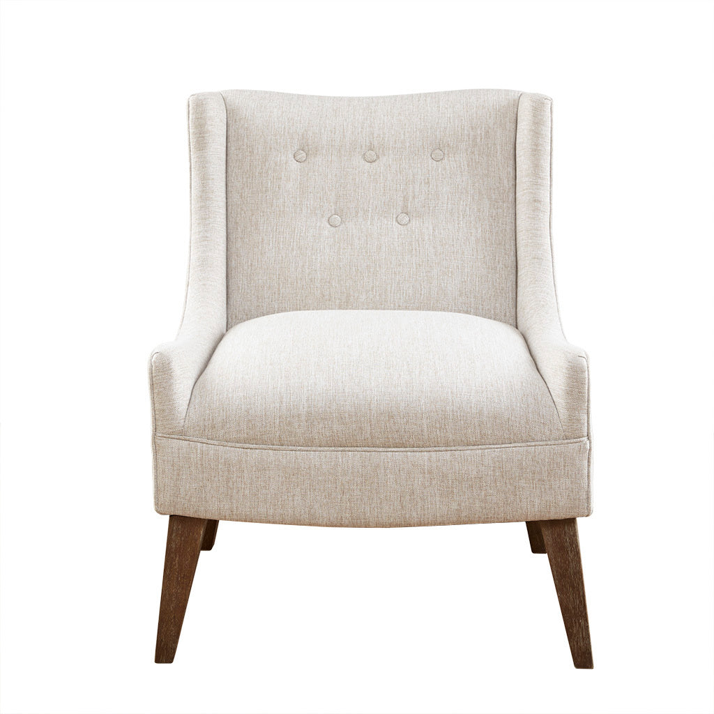 Accent Chair Cream Polyester