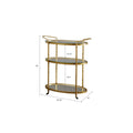 Bar Cart Antique Gold Metal