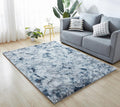 Lily Luxury Chinchilla Faux Fur Rectangular Area Rug Gray Polyester