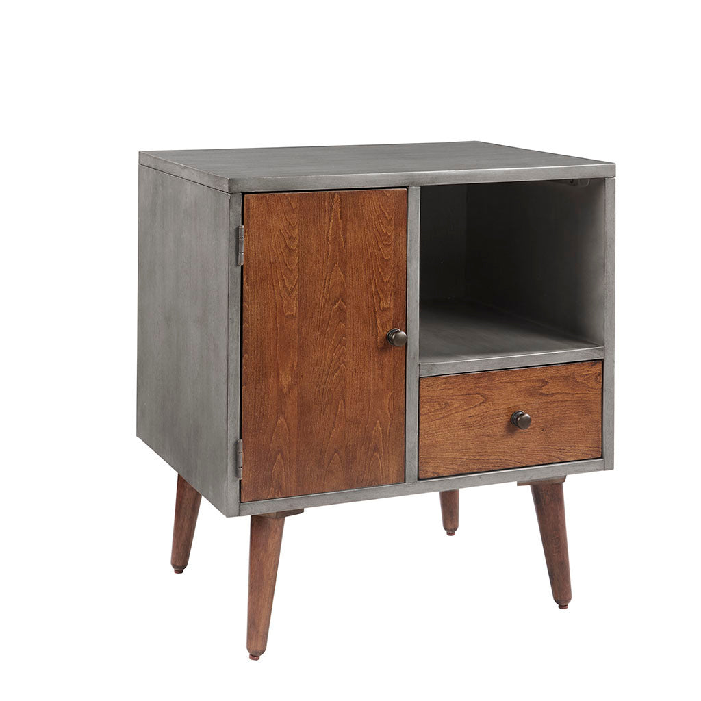 Stinson Storage Nightstand Grey Wood