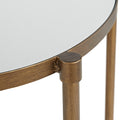 Oval Accent Table Antique Bronze Metal