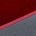 Lily Luxury Chinchilla Faux Fur Rectangular Area Rug Red Polyester