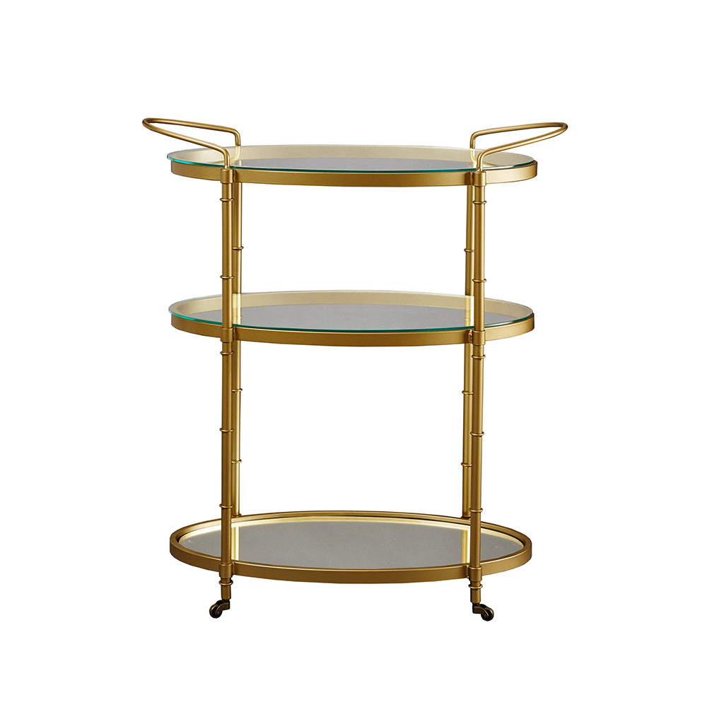 Bar Cart Antique Gold Metal