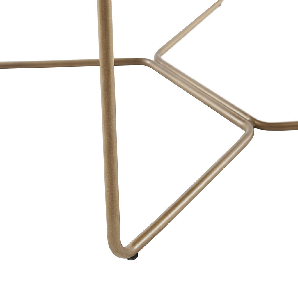 Fallon Accent Chair Brown Gold Polyester