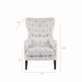 Arianna Swoop Wing Chair Multicolor Solid Wood