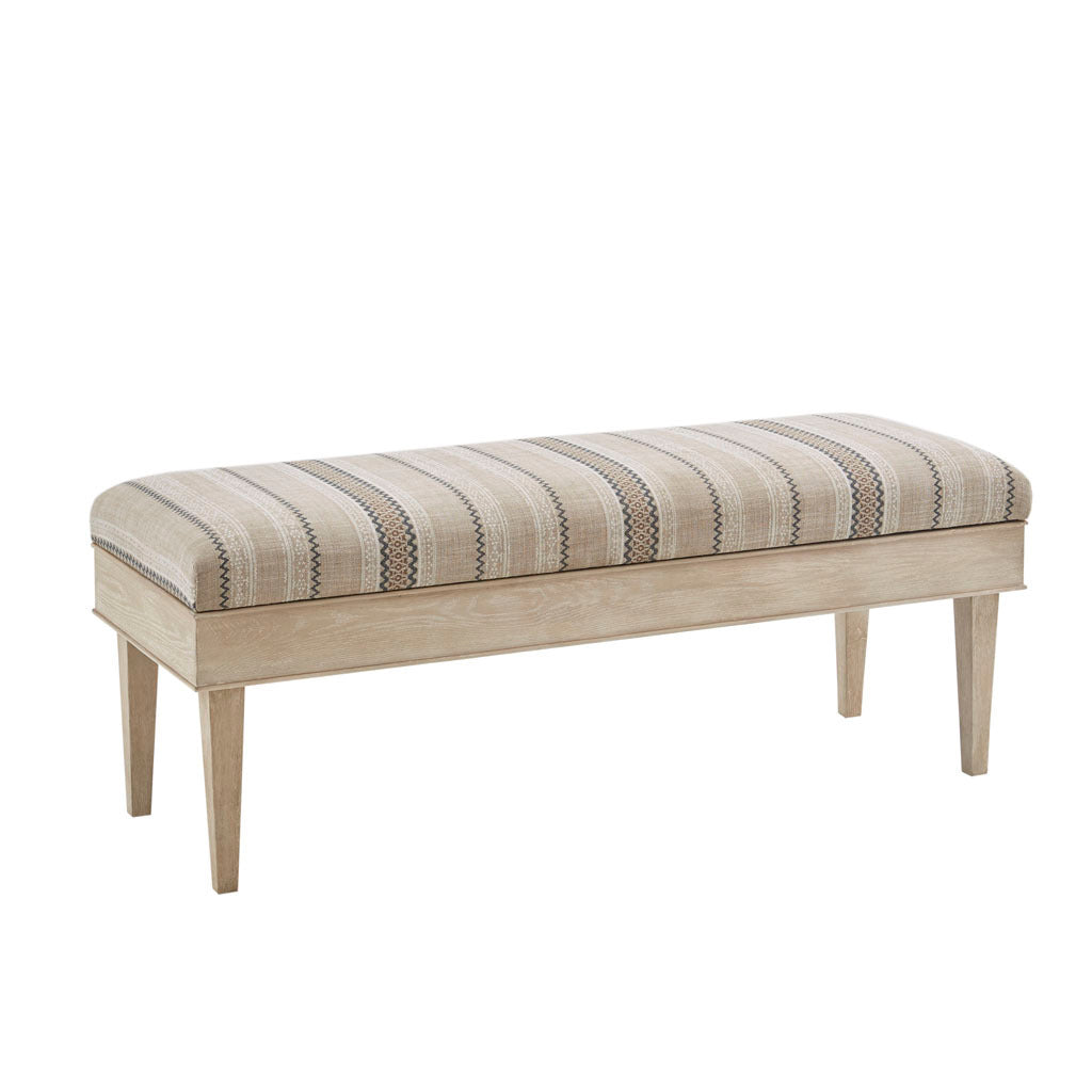 Soft Close Storage Bench Beige Multi Wood