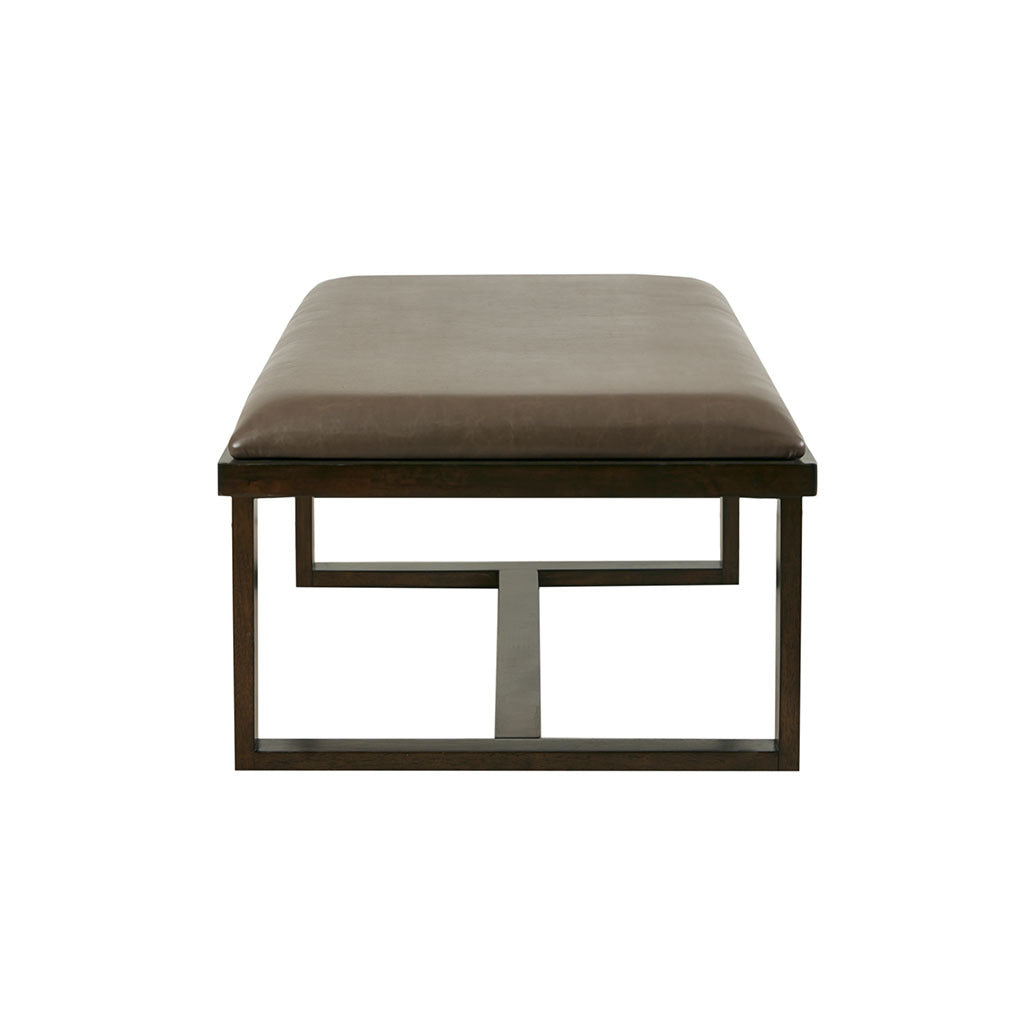 Tracey Ottoman Brown Wood