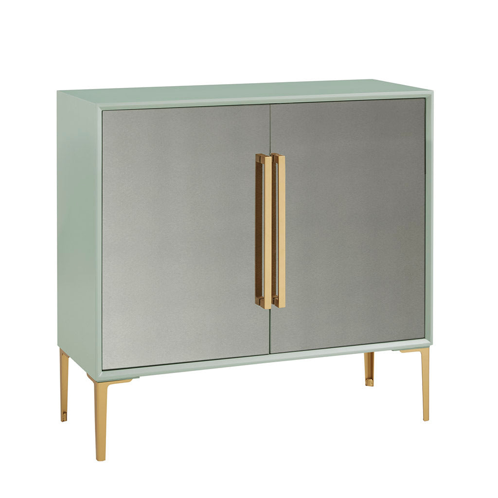 Curry 2 Door Accent Chest Mint Wood