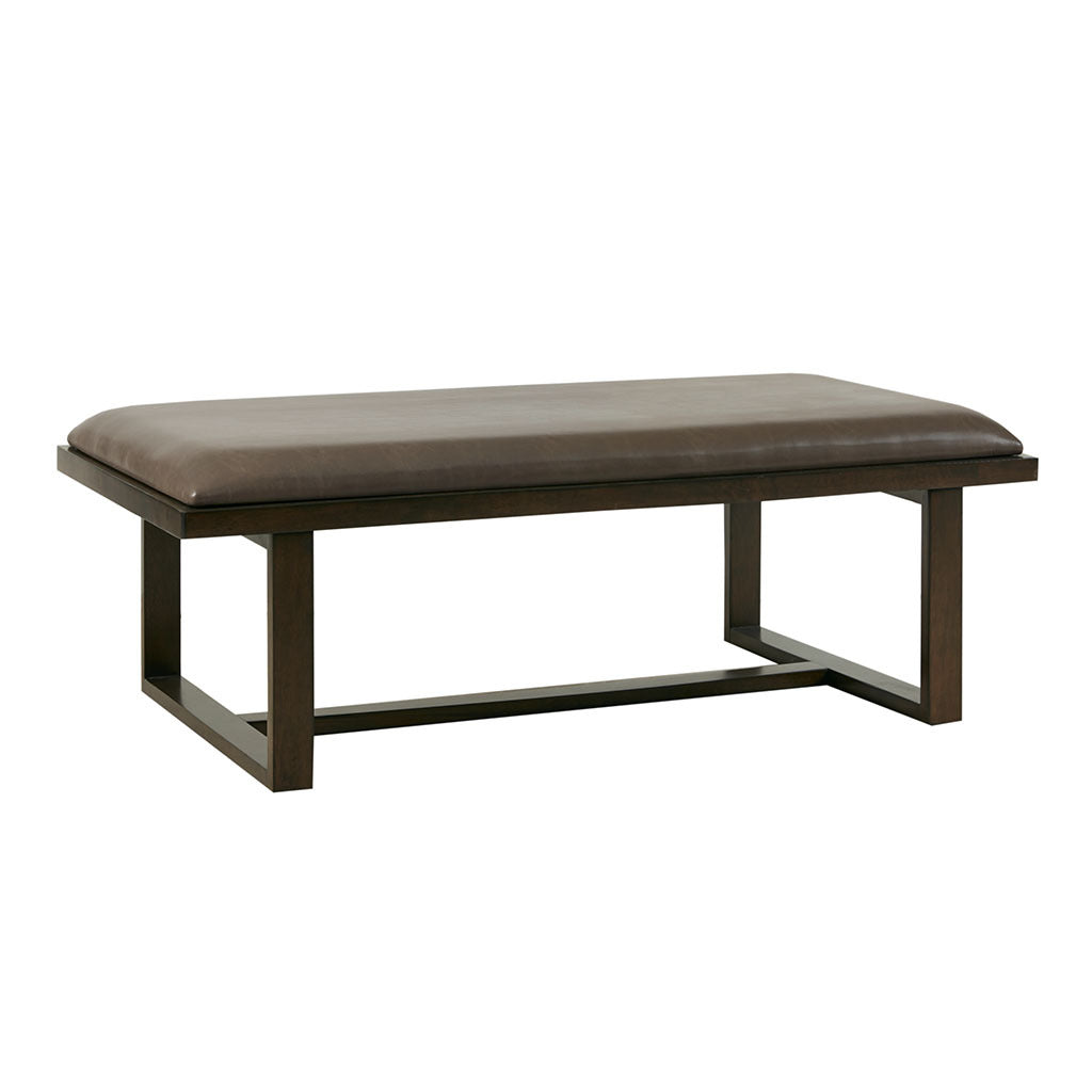 Tracey Ottoman Brown Wood