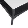 Coffee Table Off White Black Wood