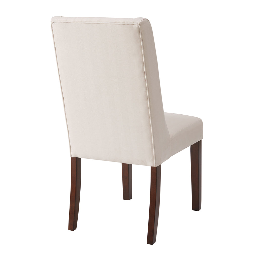 Brody Wing Dining Chair Set Of 2 Cream Polyester