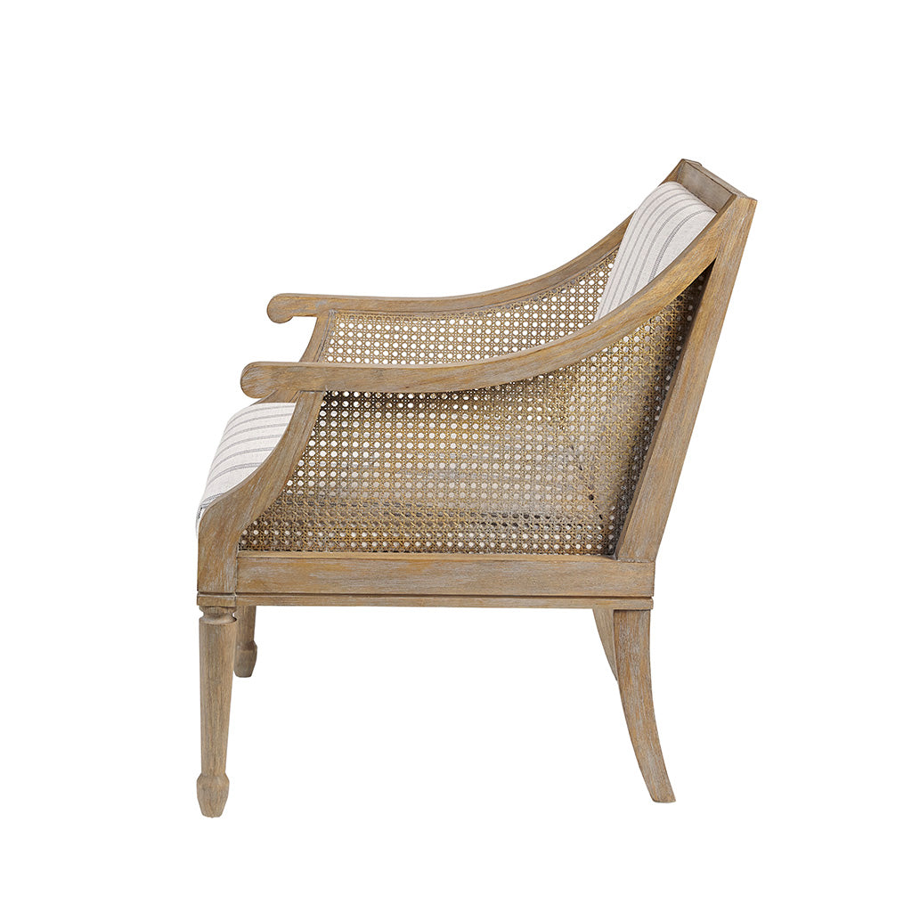 Accent Armchair Beige Polyester