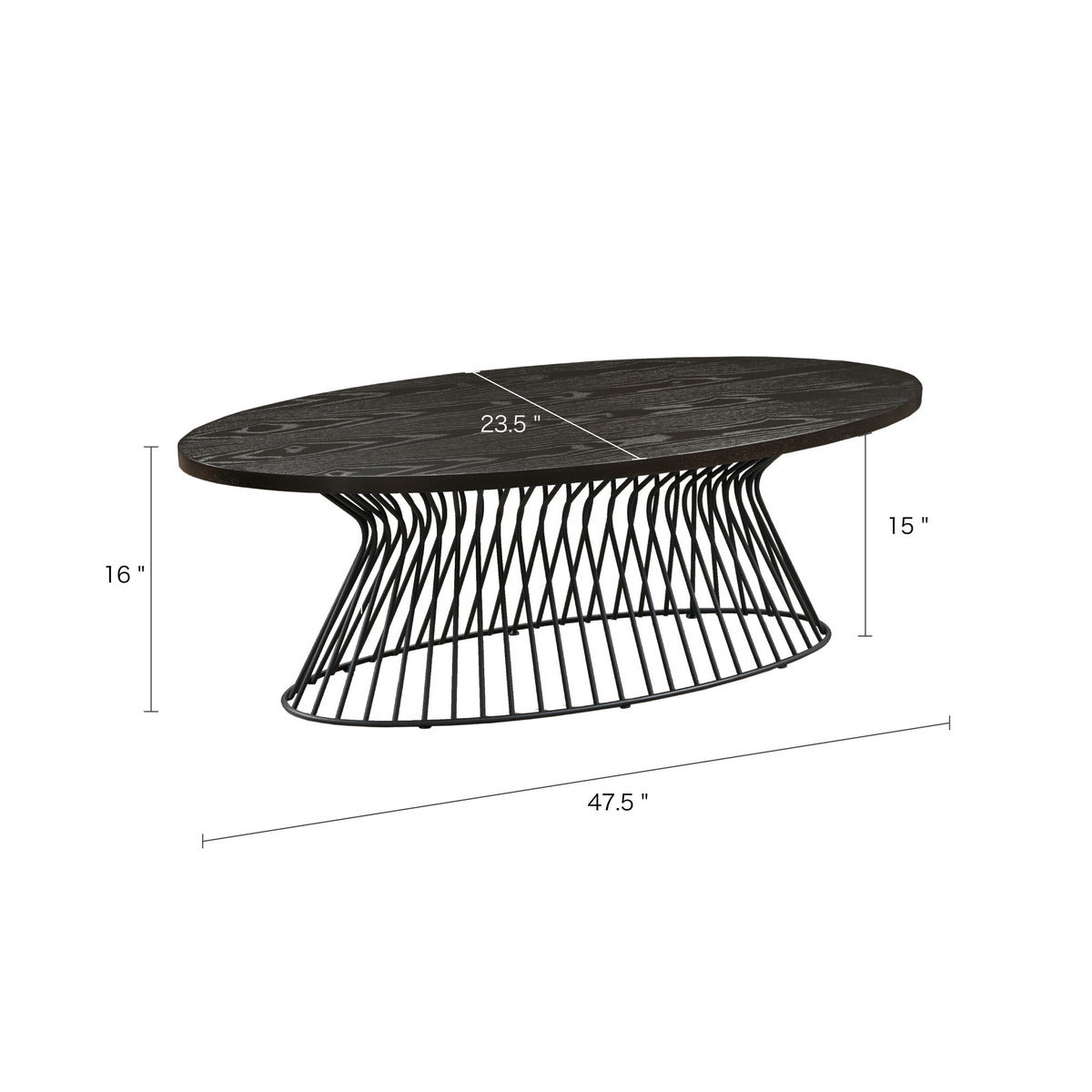 Coffee Table Black Wood