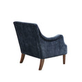 Button Tufted Accent Chair Navy Polyester