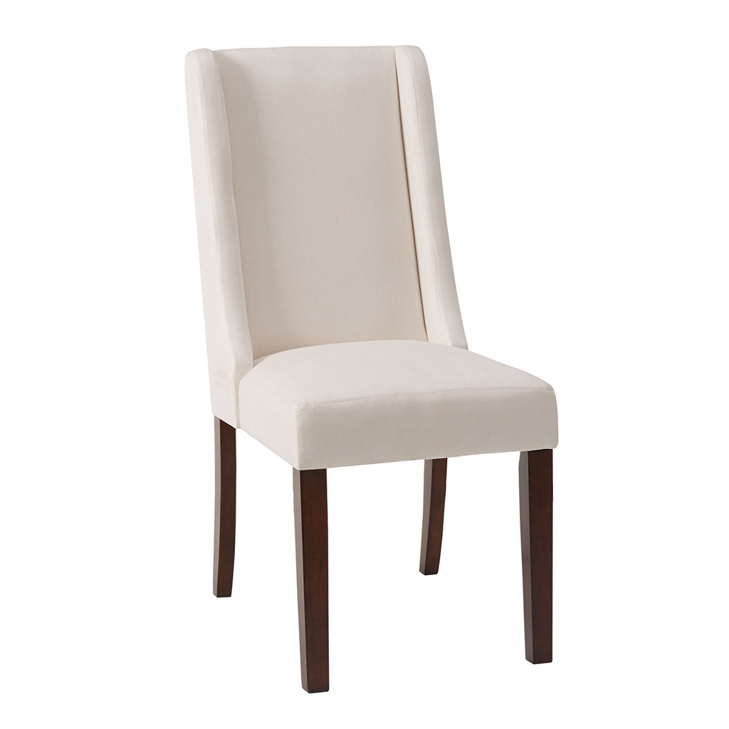 Brody Wing Dining Chair Set Of 2 Cream Polyester