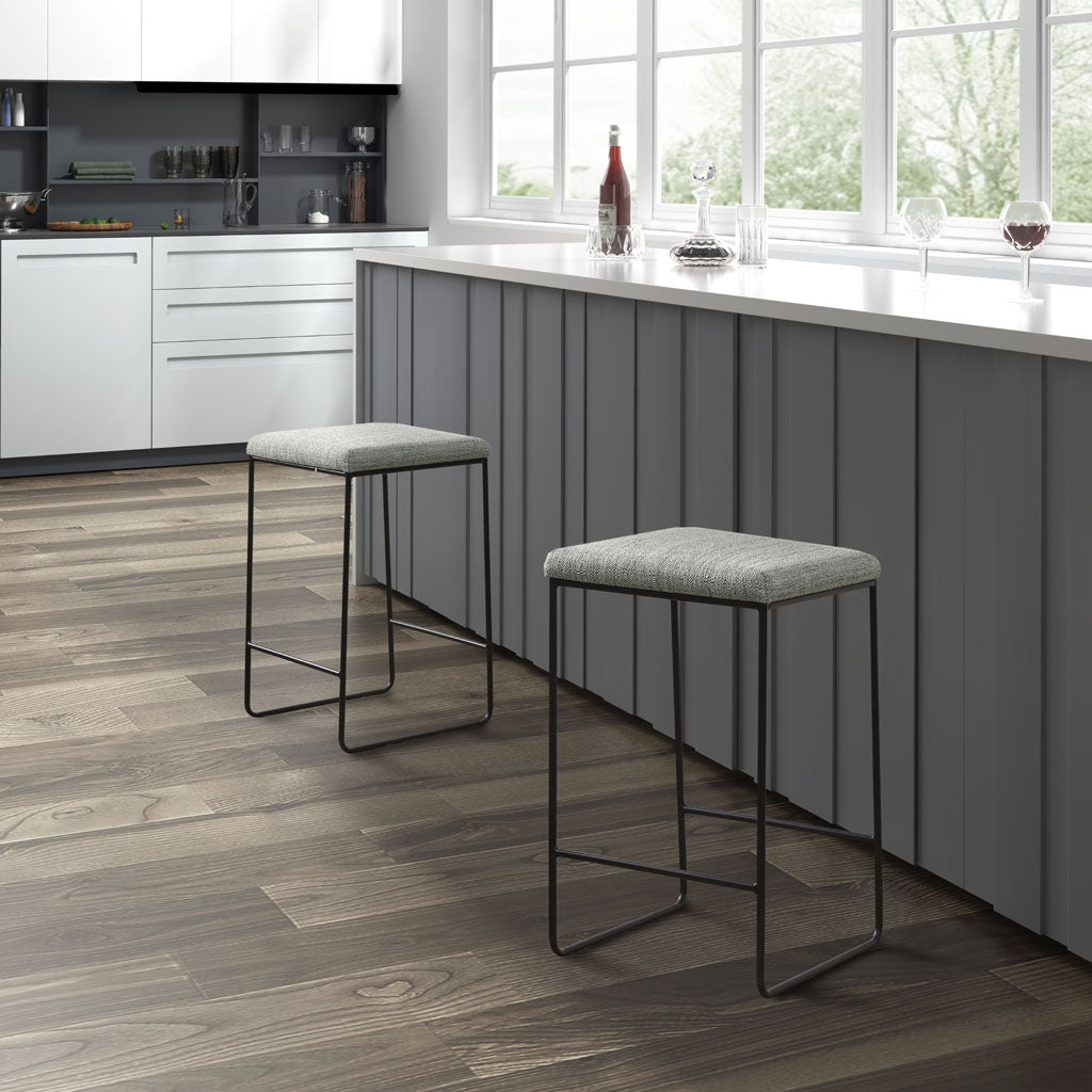 Hastings Counter Stool Grey Black Polyester