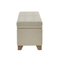 Soft Close Storage Bench Natural Polyester