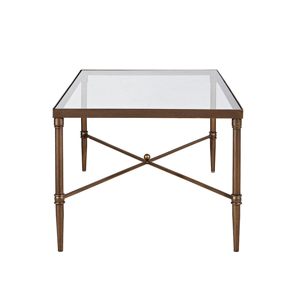 Rectangle Coffee Table Bronze Metal