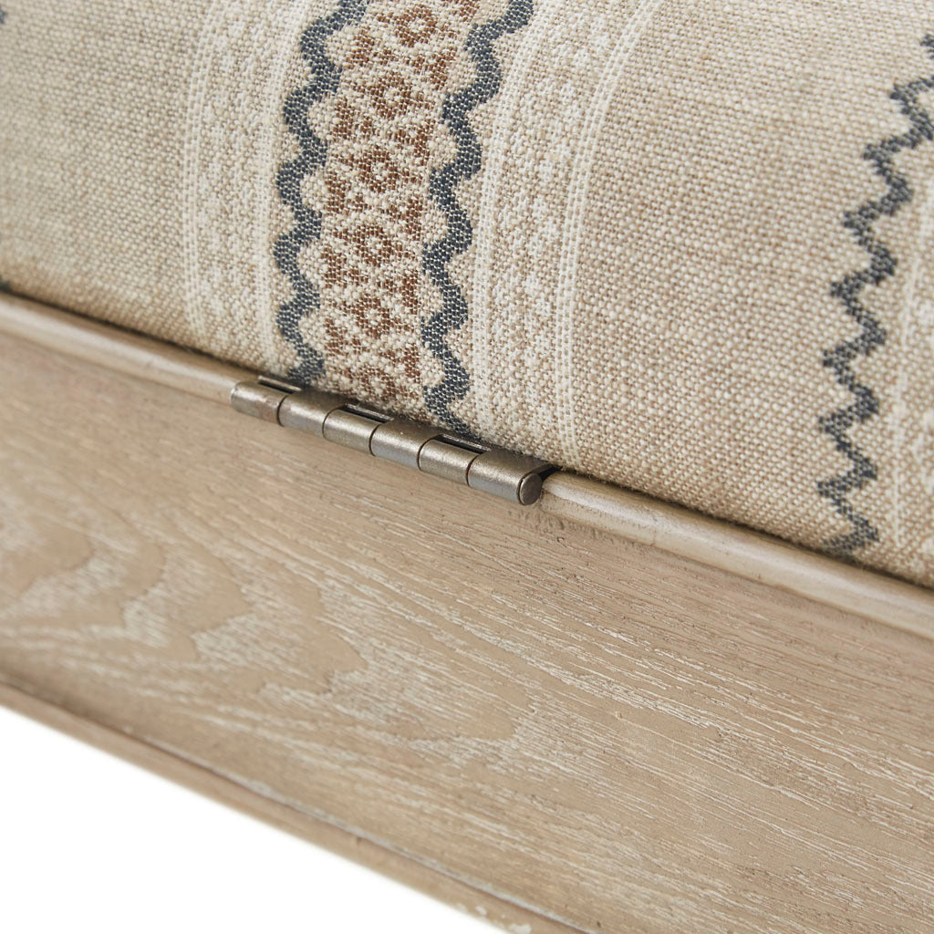 Soft Close Storage Bench Beige Multi Wood