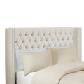 Upholstery Headboard Cream Polyester