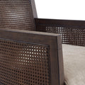 Cane Armchair Tan Espresso Polyester