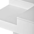 Modern Minimalist Design 31.5*31.5In Square Coffee Table With Detachable Tray And Plug In 16 Color Led Strip Lights Remote Control For Living Room Old Sku: Wf291303Aak White Mdf