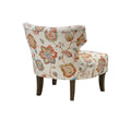 Accent Chair Orange Multi Polyester