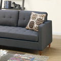 Blue Grey Polyfiber Sectional Sofa Living Room Furniture Reversible Chaise Couch Pillows Tufted Back Modular Sectionals Blue Gray Wood Primary Living Space Tufted Back Contemporary,Modern L Shaped Pine Square Arms Fabric 4 Seat