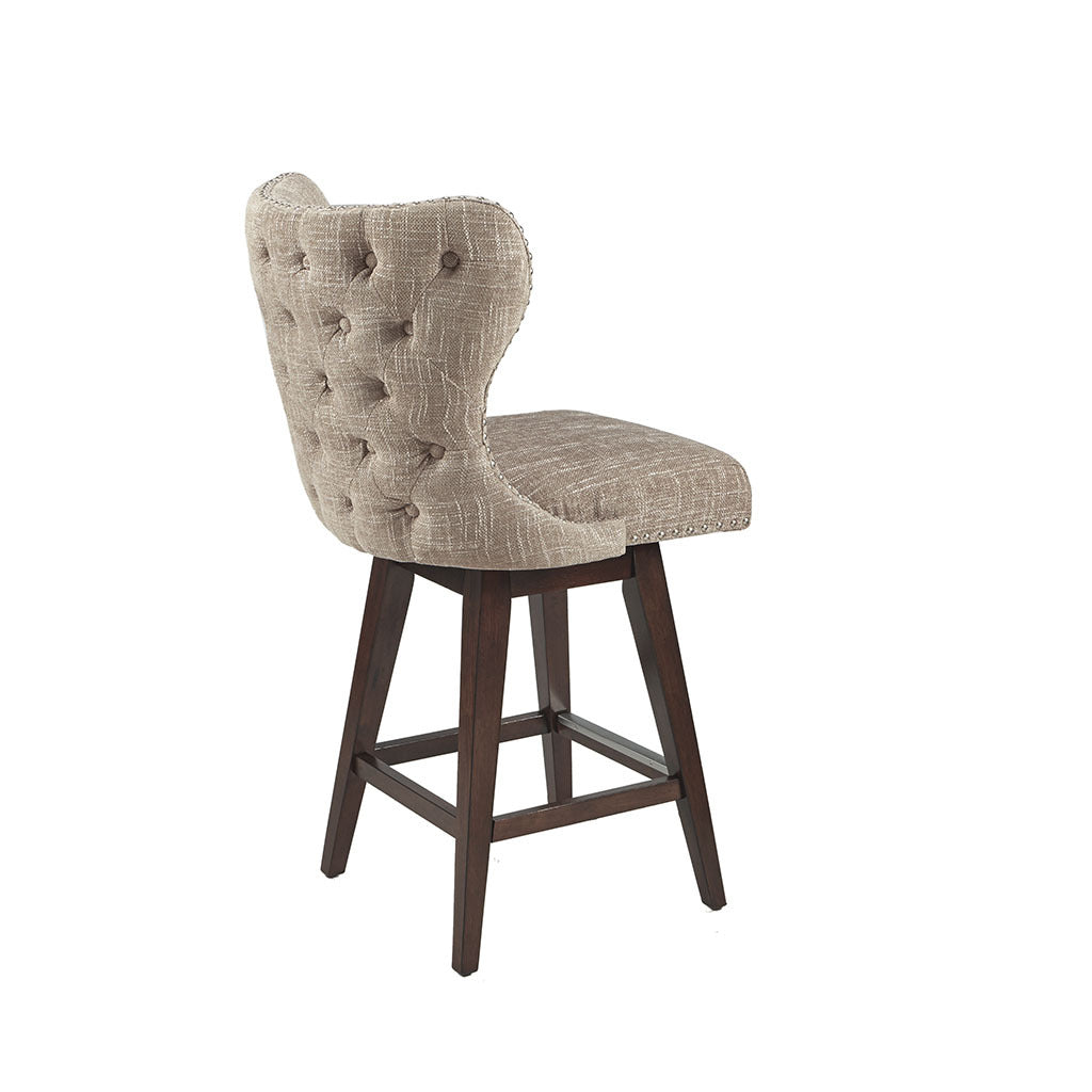 Only Supportbuyer Hancock Swivel Counter Stool Camel Solid Wood