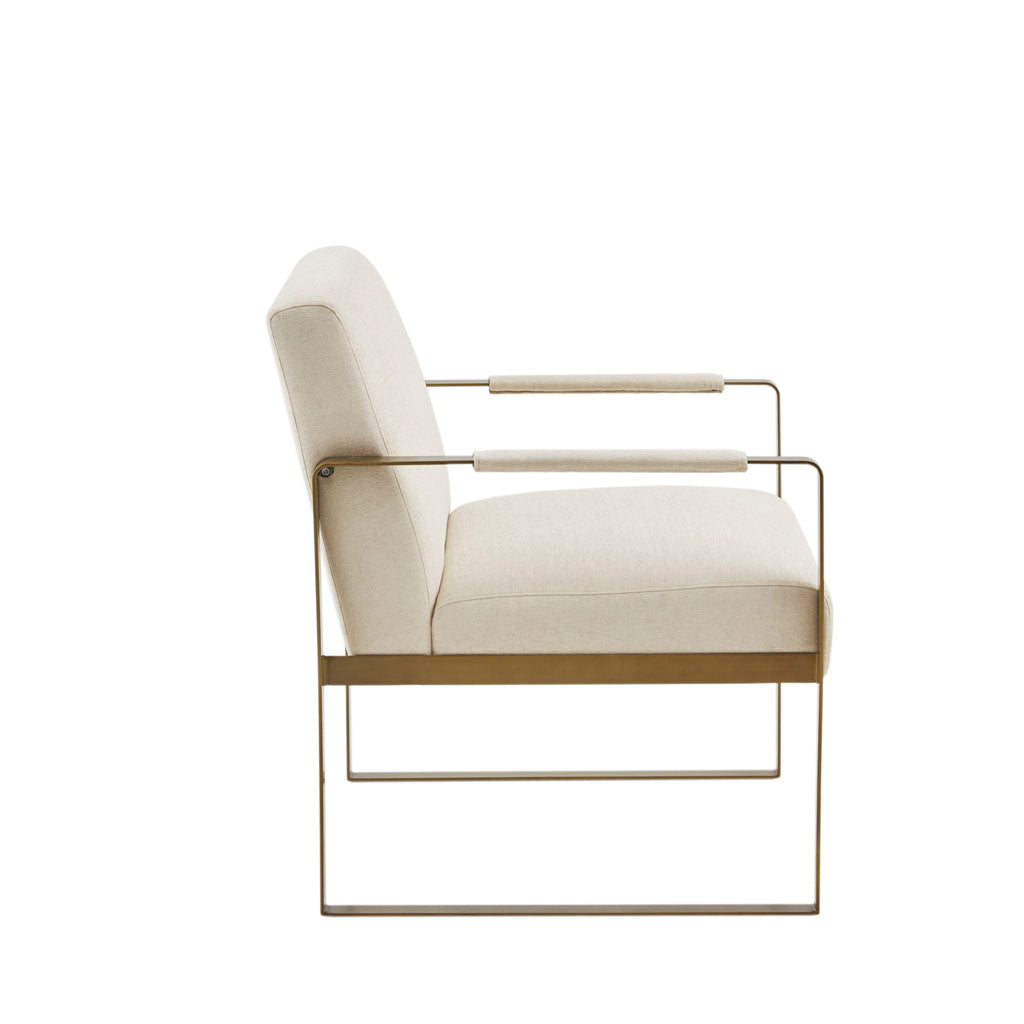 Accent Chair Cream Polyester